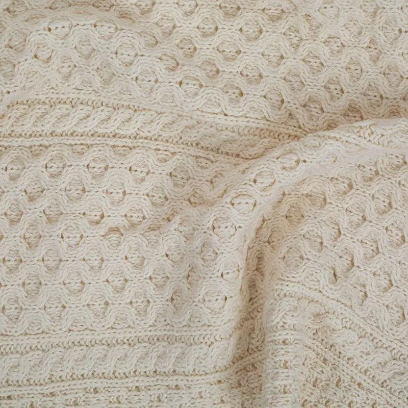 Merino Wool Irish Aran Baby Throw