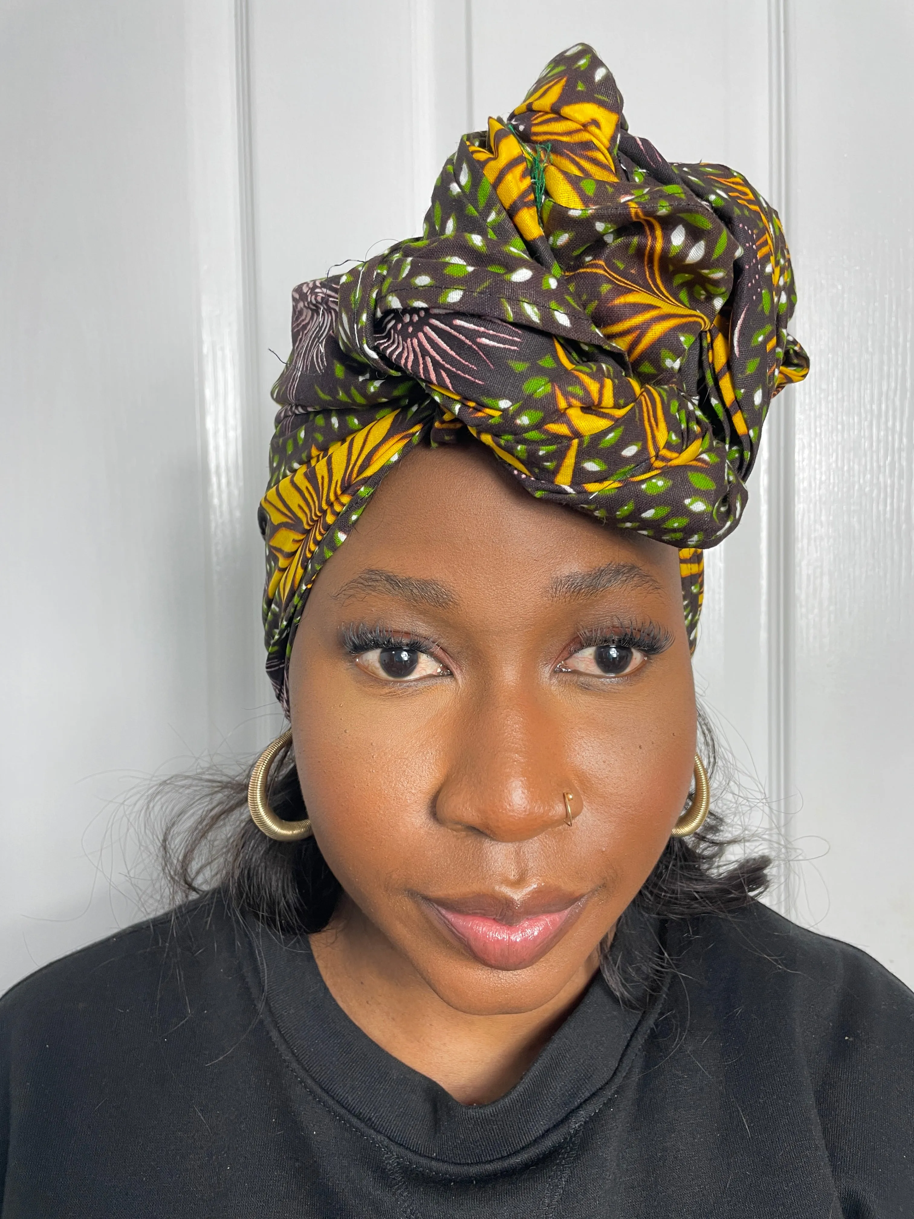 Miah Yellow and Green Ankara Headwrap/Scarf
