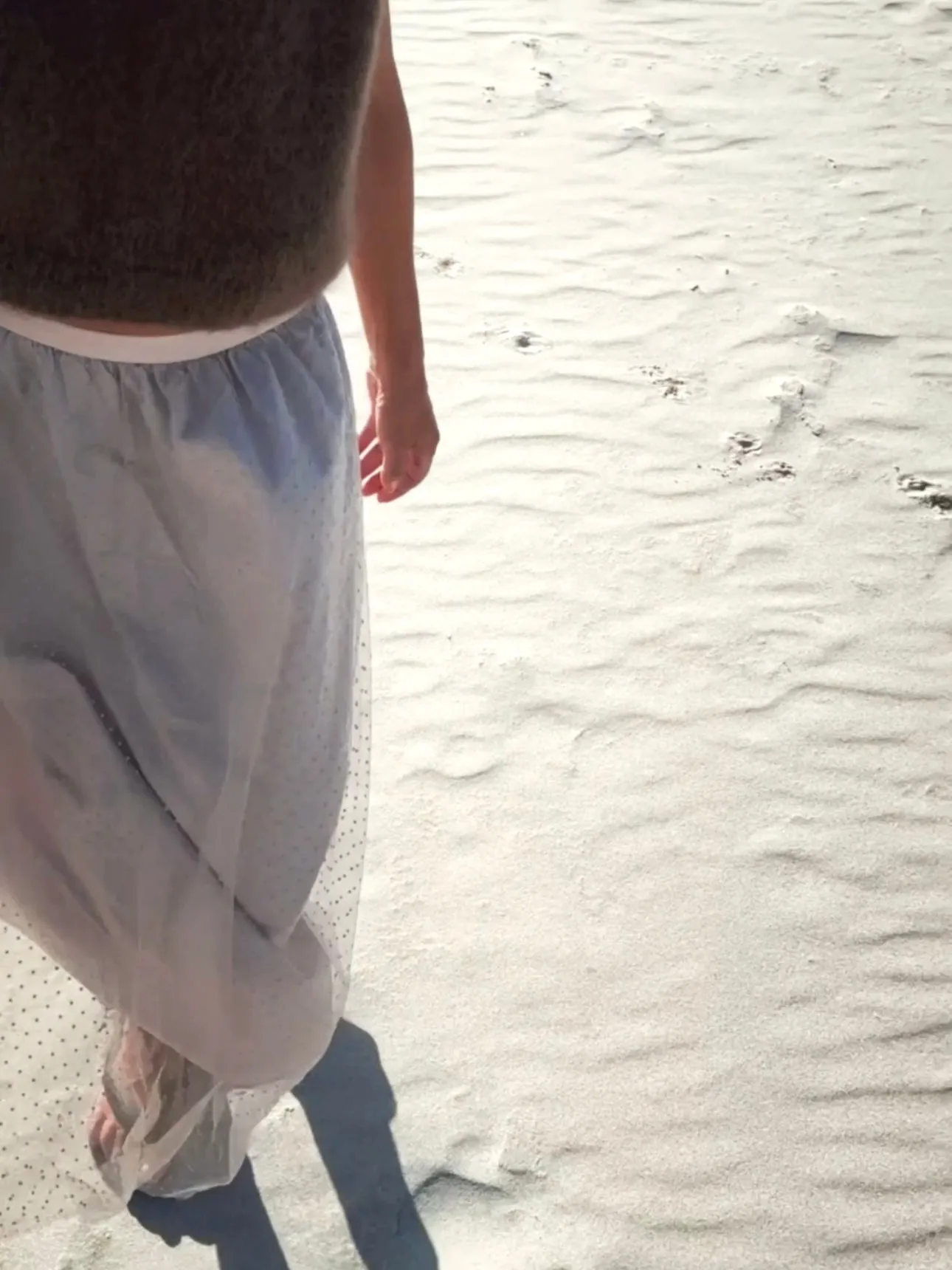 MIDI TULLE SKIRT - LIGHT ROSE/SAND