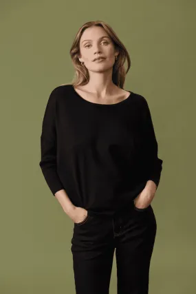 MILA BAT WING KNIT BLACK