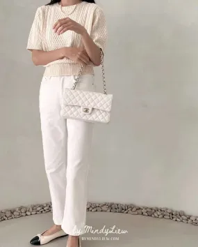 ML23933 Short Sleeve Knit Top