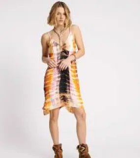 Multi Satin Slip Dress