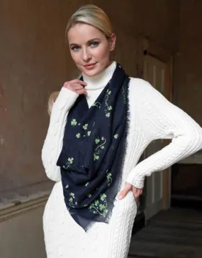 Navy Shamrock Fashion Scarf