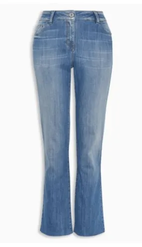 Next Blue Cropped Mid Blue Womens Jeans