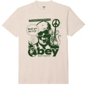 Obey Don't Waste It Tee - Cream