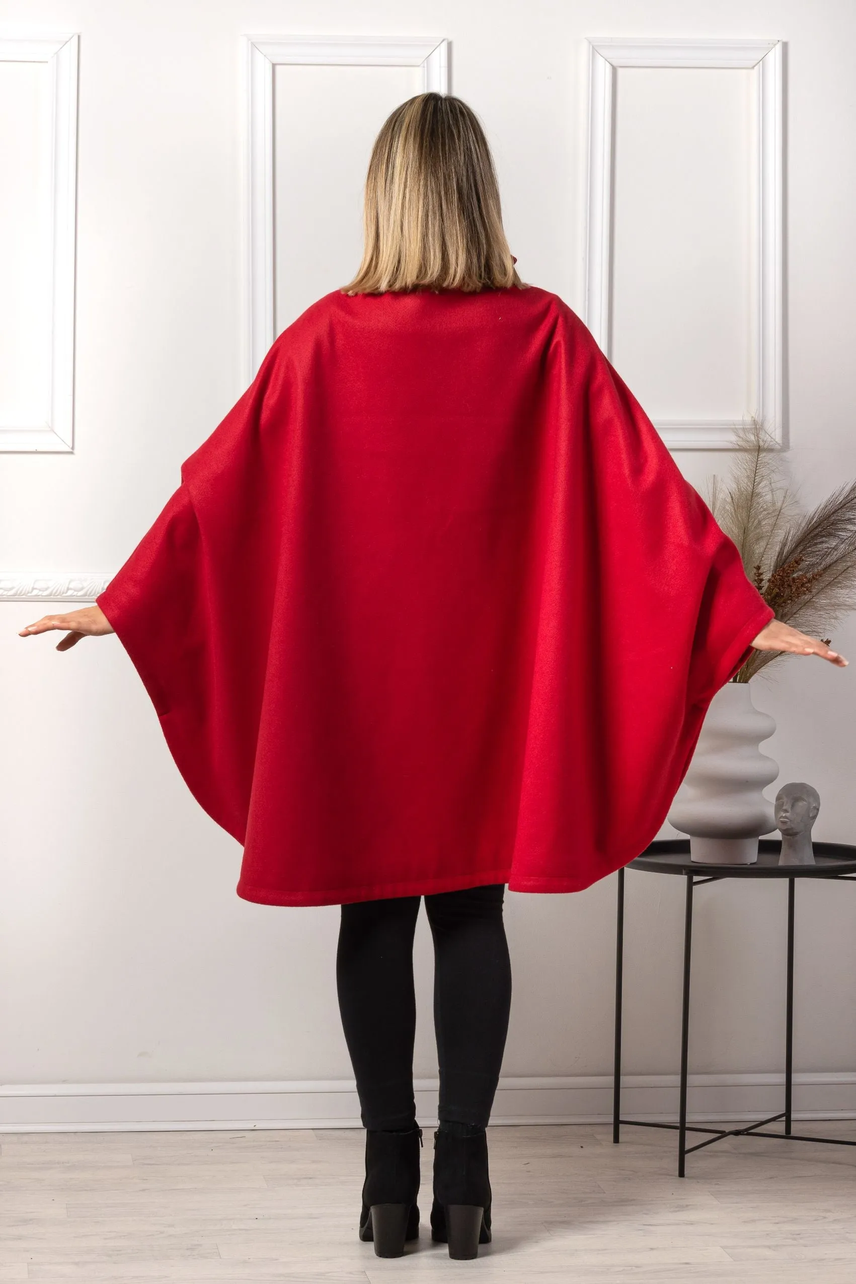 Off white Loose Cape Coat