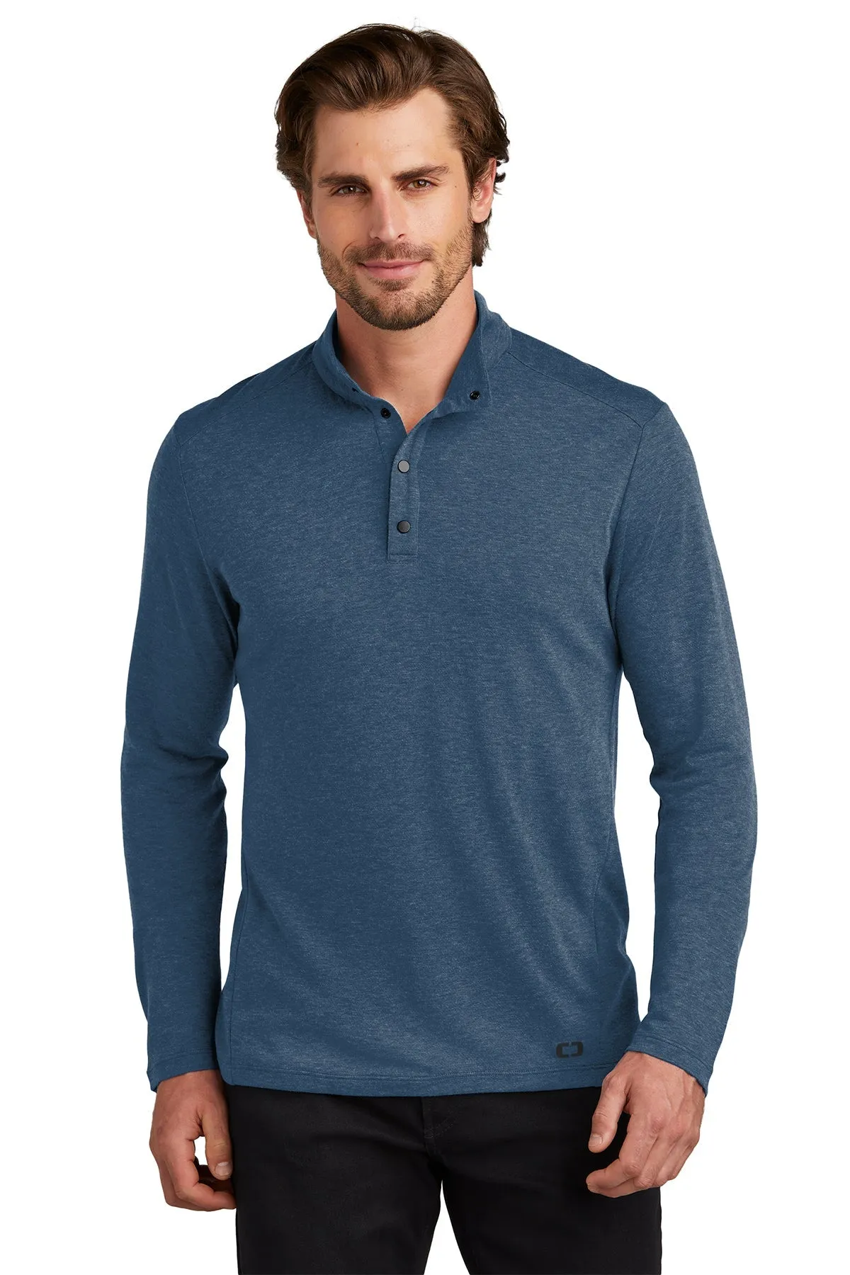 OGIO Command Custom Snap Quarter Zips, Spar Blue