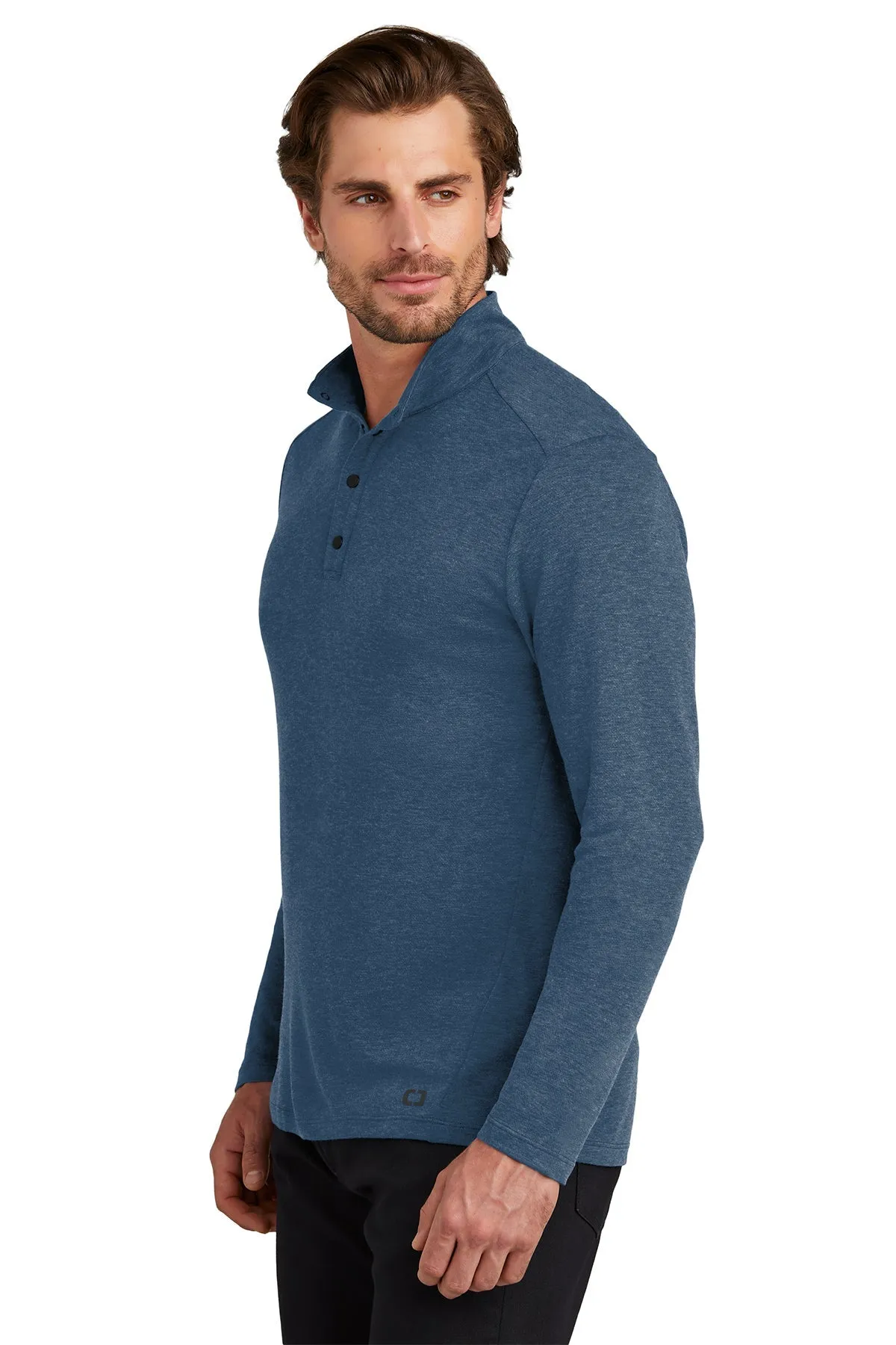 OGIO Command Custom Snap Quarter Zips, Spar Blue