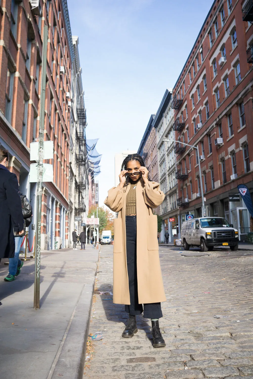 Oversized sustainable wool coat