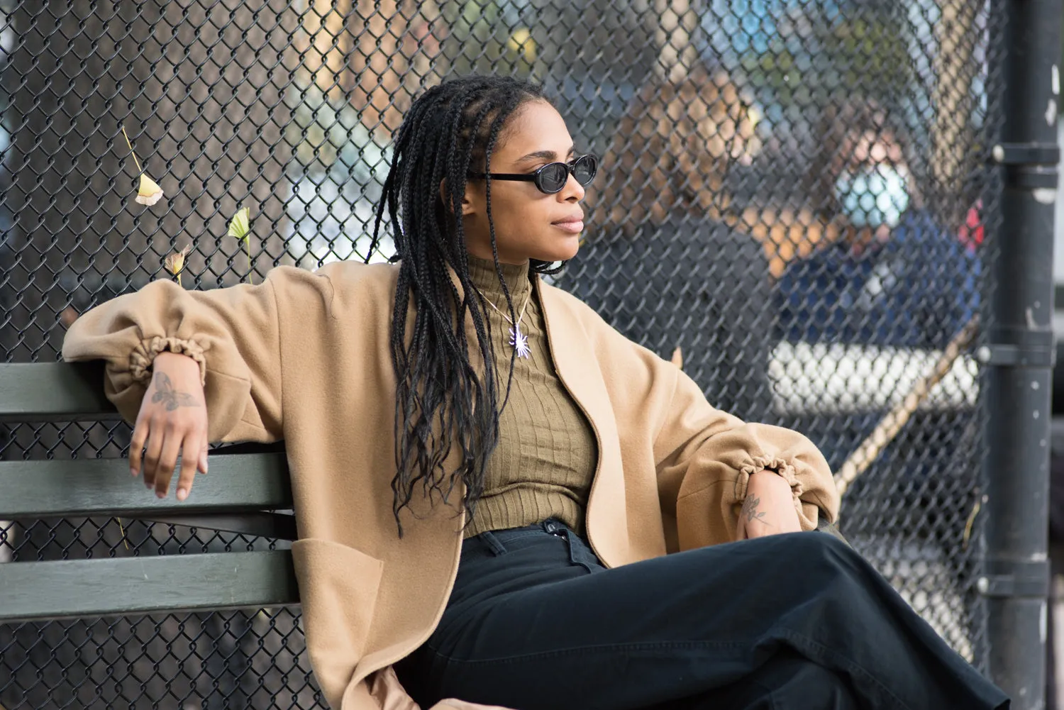 Oversized sustainable wool coat