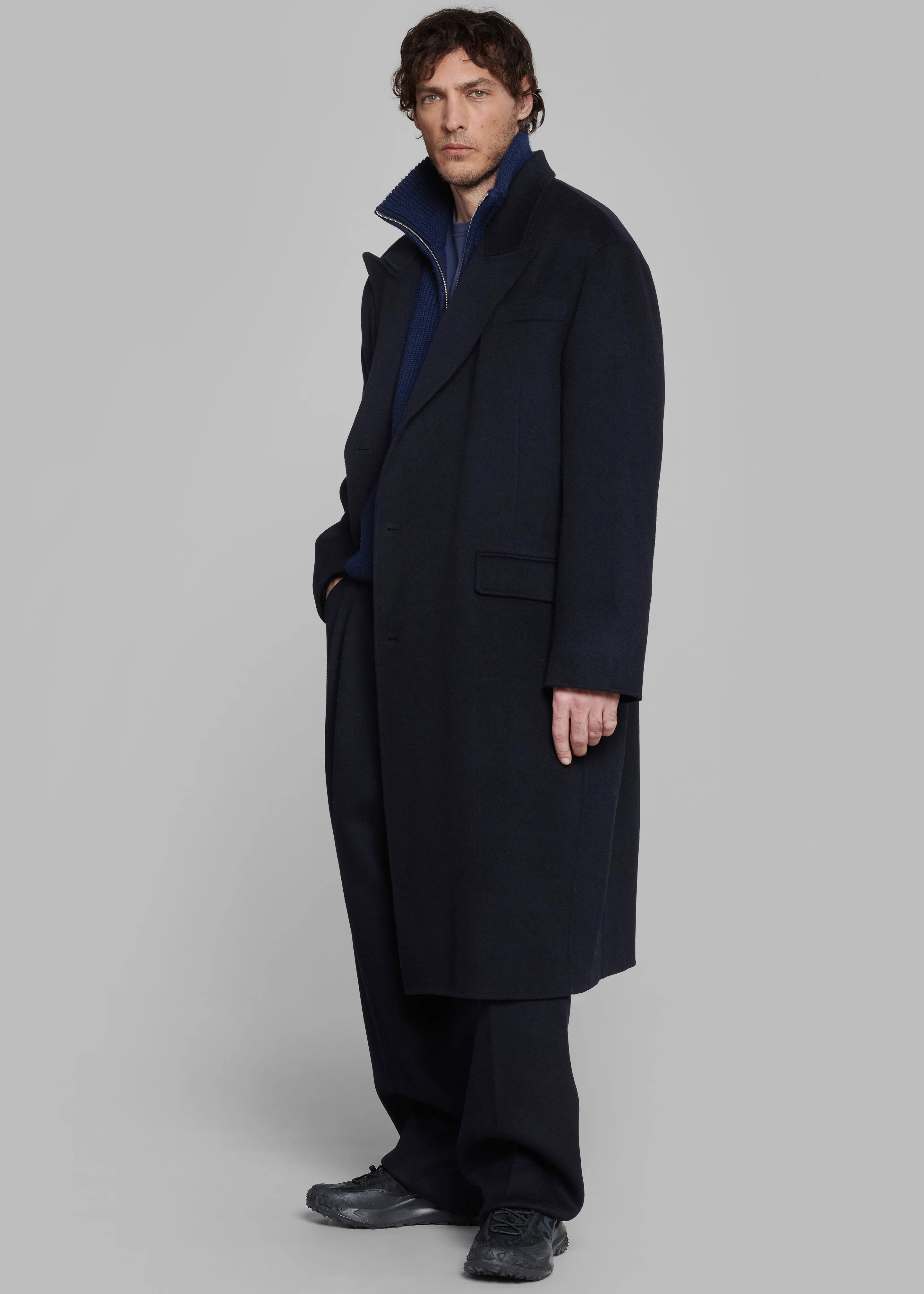 Paxton Wool Coat - Dark Navy