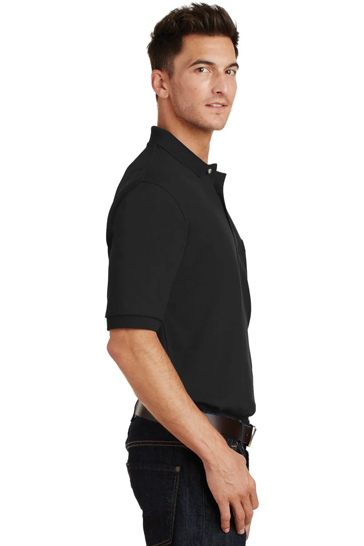 Port Authority® Heavyweight Cotton Pique Polo with Pocket.  K420P