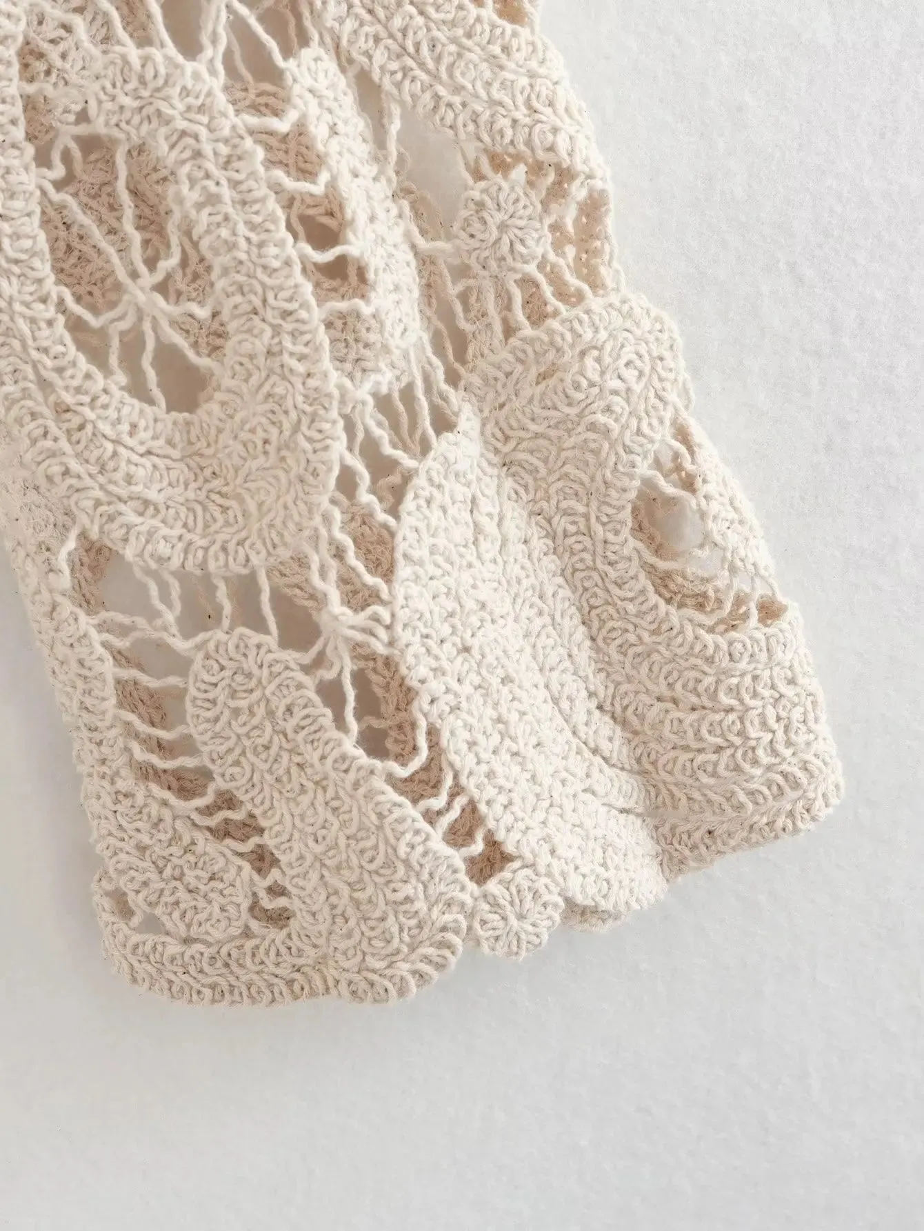 Pre Order:  Tatting Semi Sheer Cropped Top