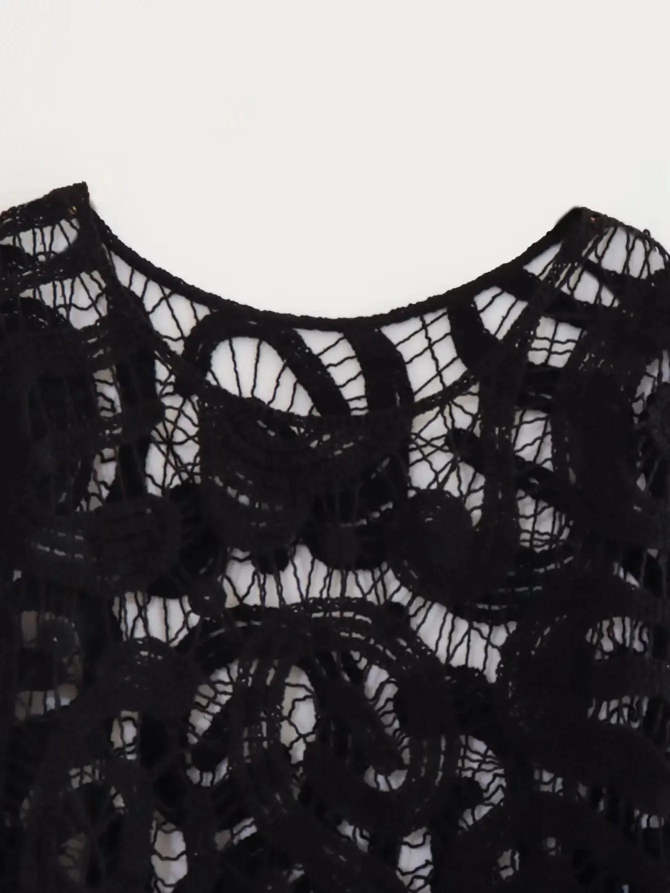 Pre Order:  Tatting Semi Sheer Cropped Top