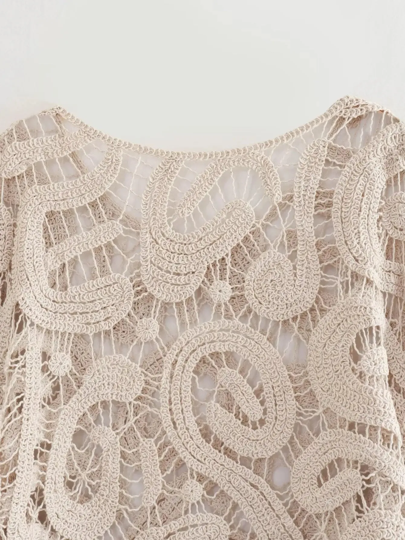 Pre Order:  Tatting Semi Sheer Cropped Top