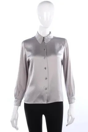 Precis Petit  Blouse with Teardrop Buttons Grey/Silver Size 8