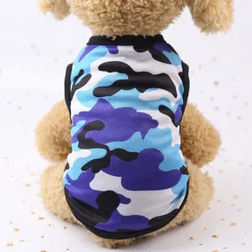 Printed Mesh Camouflage Cartoon Vest Multi-color Optional Color Dog Vest