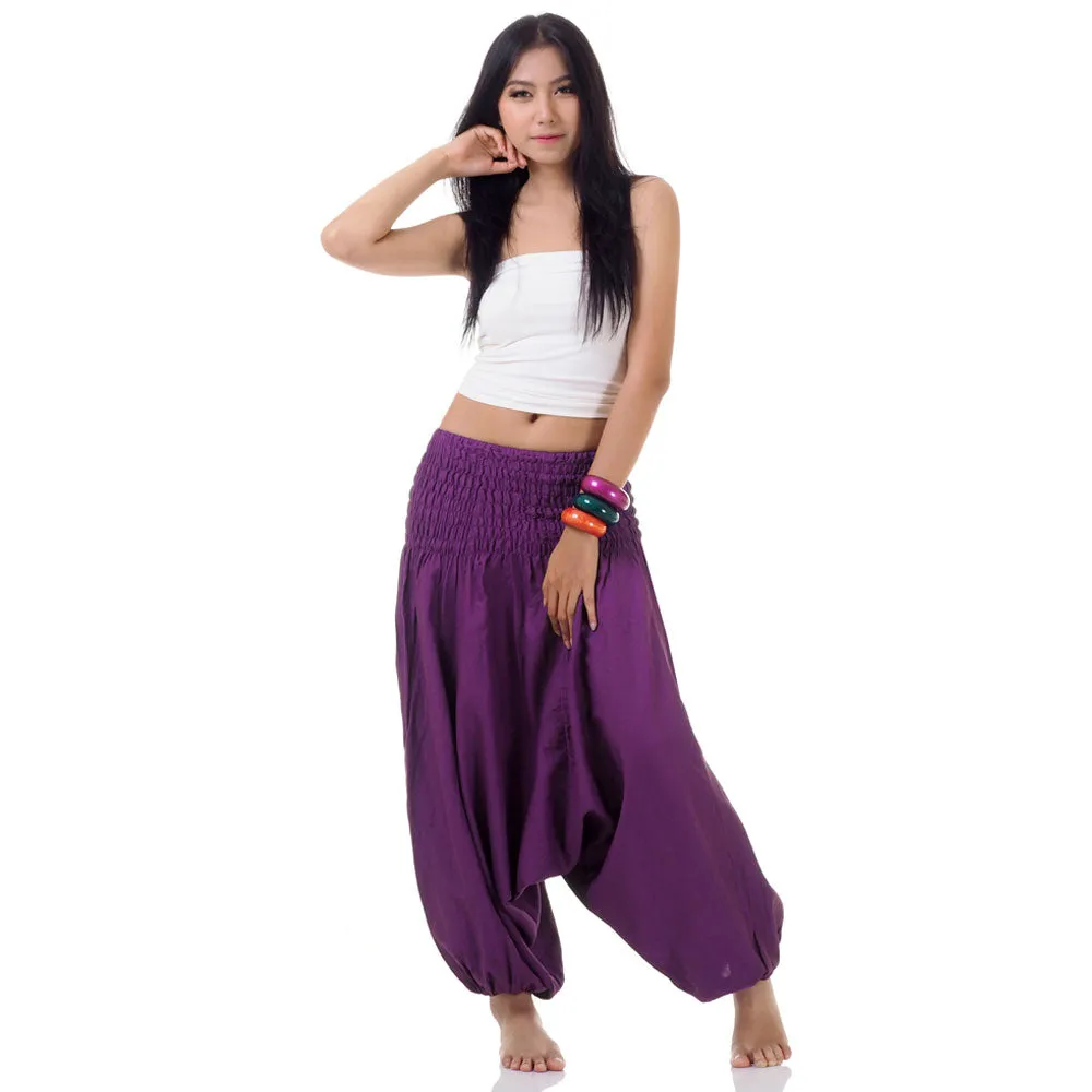 Purple Orchid Women's 2-in-1 Jumpsuit Harem Pants