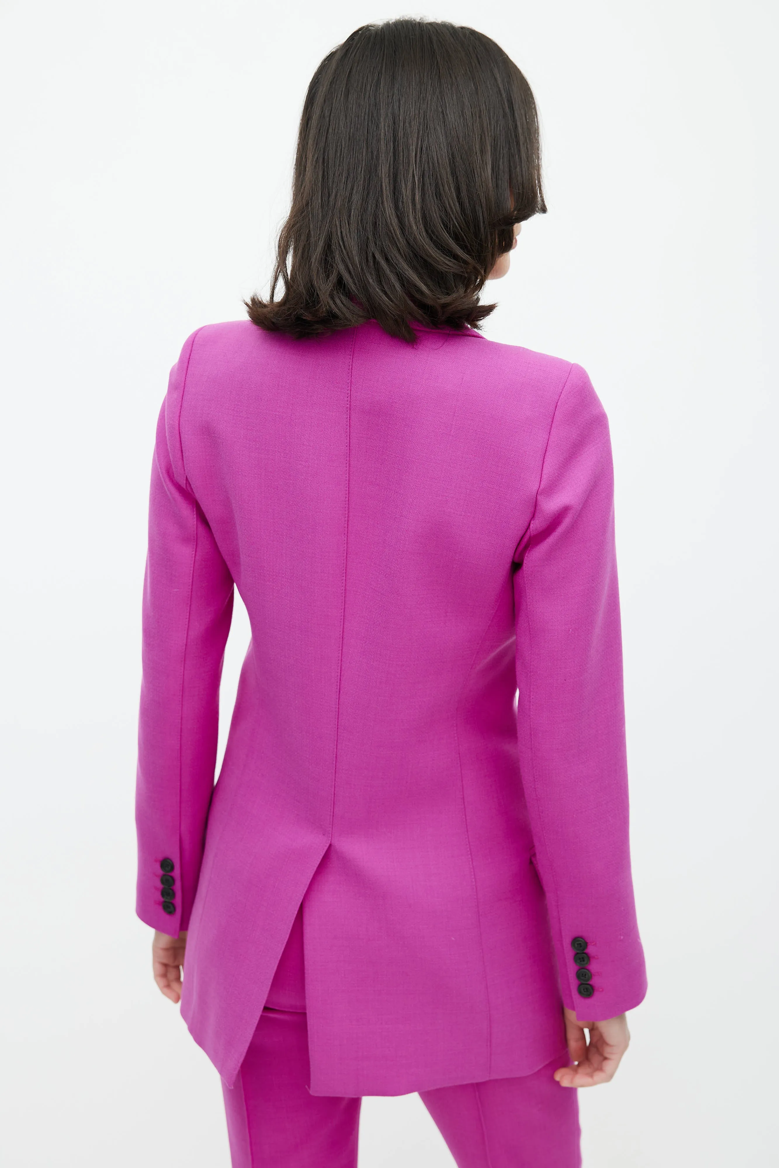 Purple Wool Blend Two Piece Suit