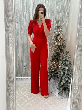 Reba Red Jumpsuit