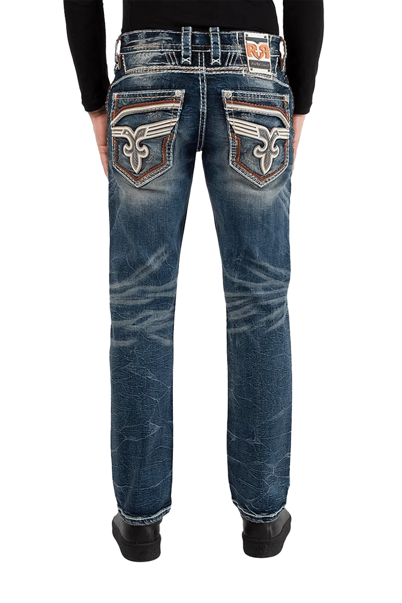 Rock Revival Men's Seal Brown Straight Denim Jeans