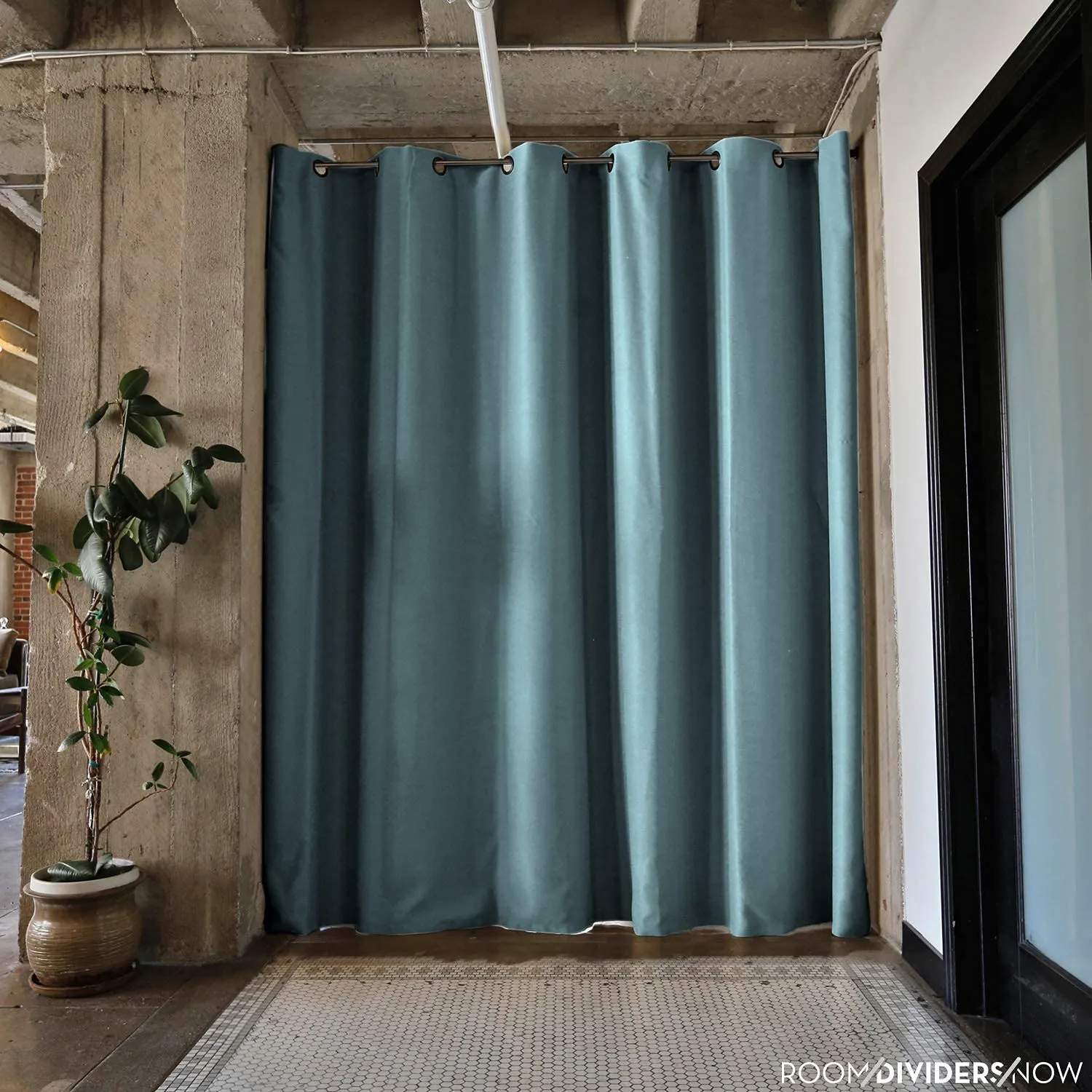 Room Divider Curtain, 8ft Tall X 10ft Wide (Seafoam)  Premium