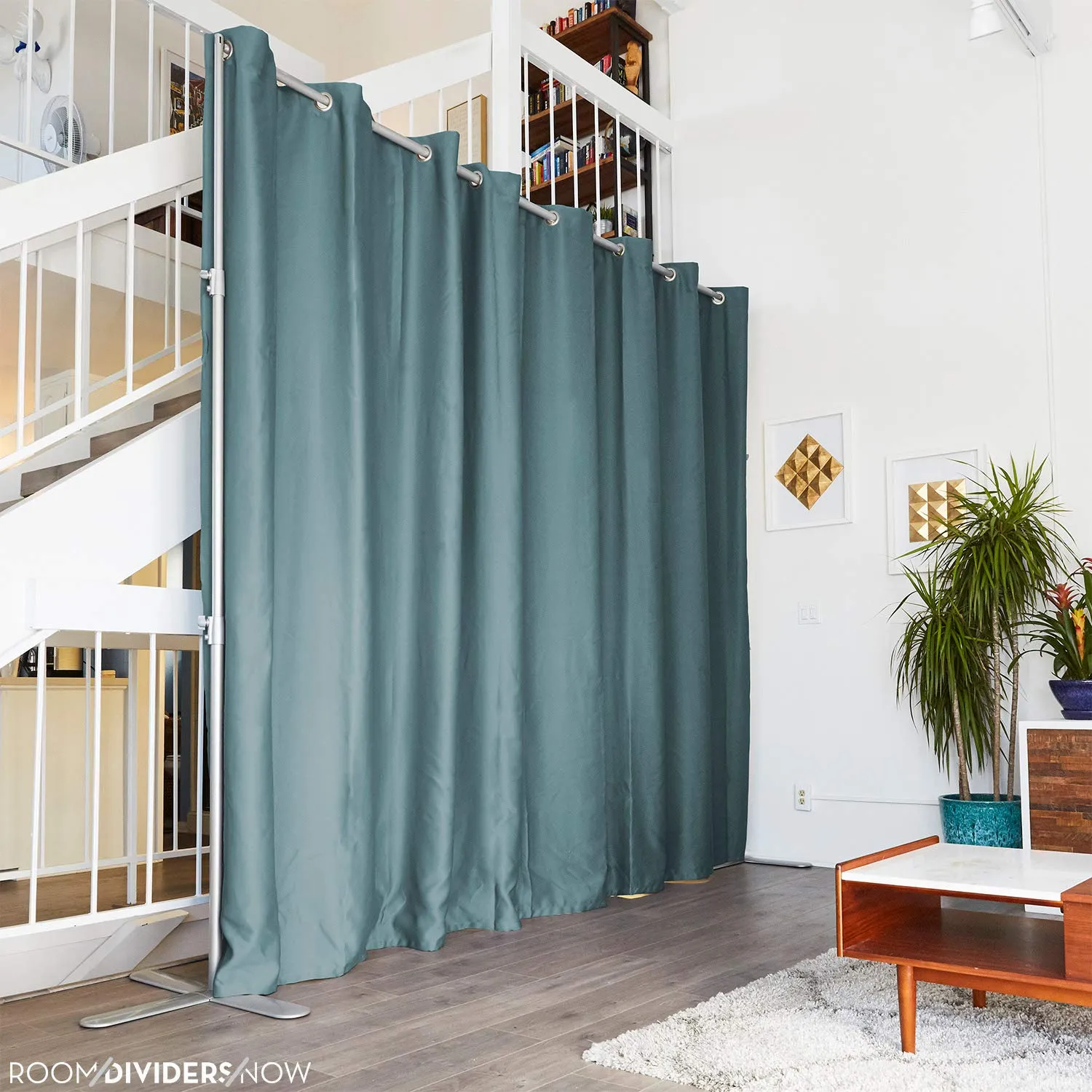 Room Divider Curtain, 8ft Tall X 10ft Wide (Seafoam)  Premium