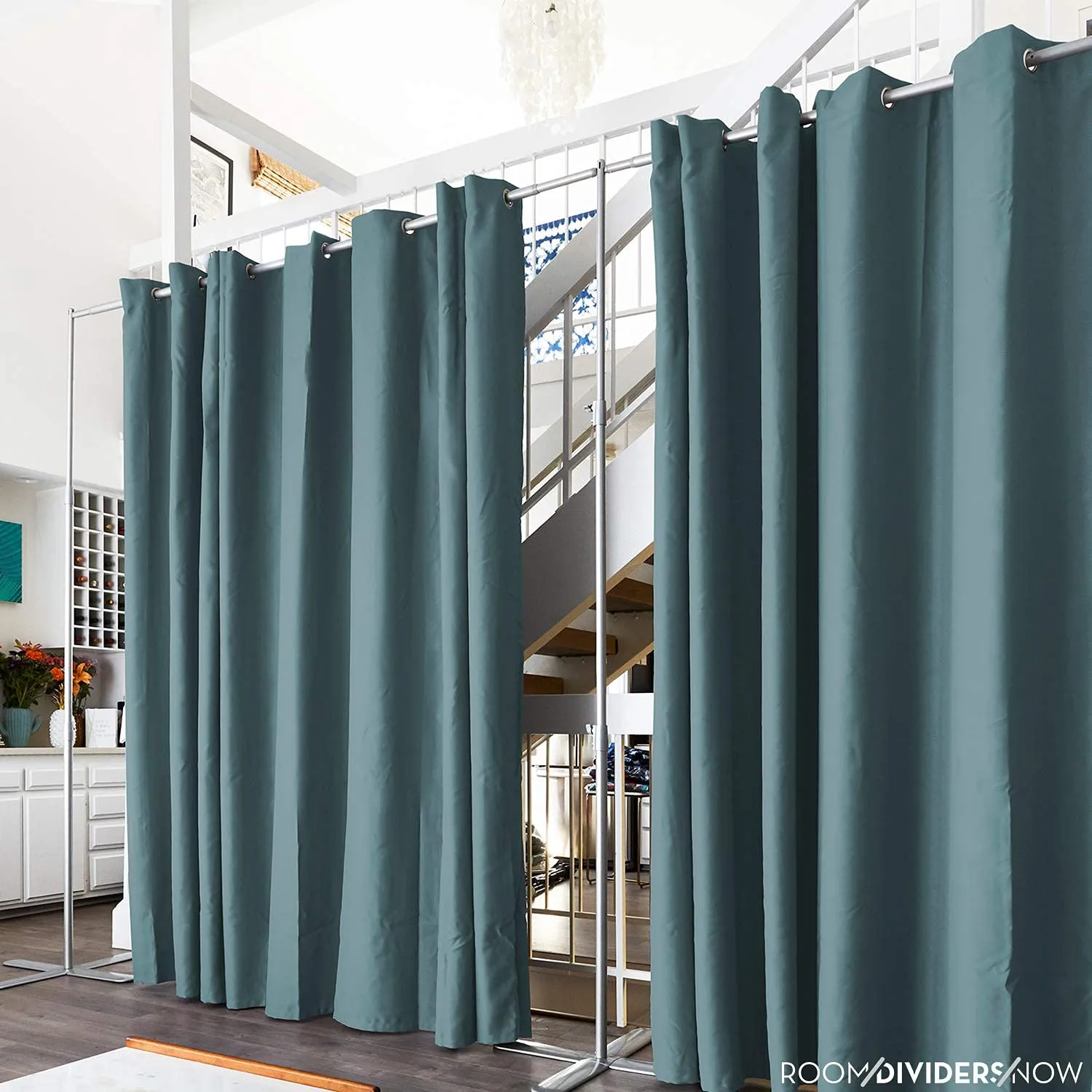 Room Divider Curtain, 8ft Tall X 10ft Wide (Seafoam)  Premium