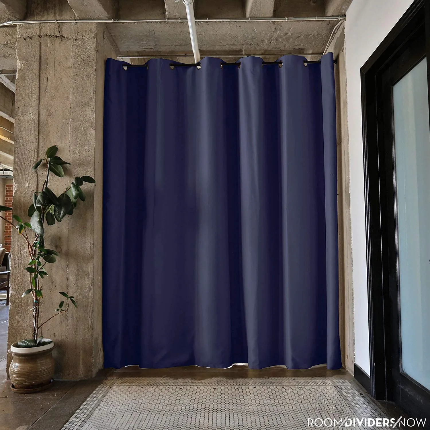 Room Divider Curtain, 9ft Tall X 10ft Wide (Harbor Blue)