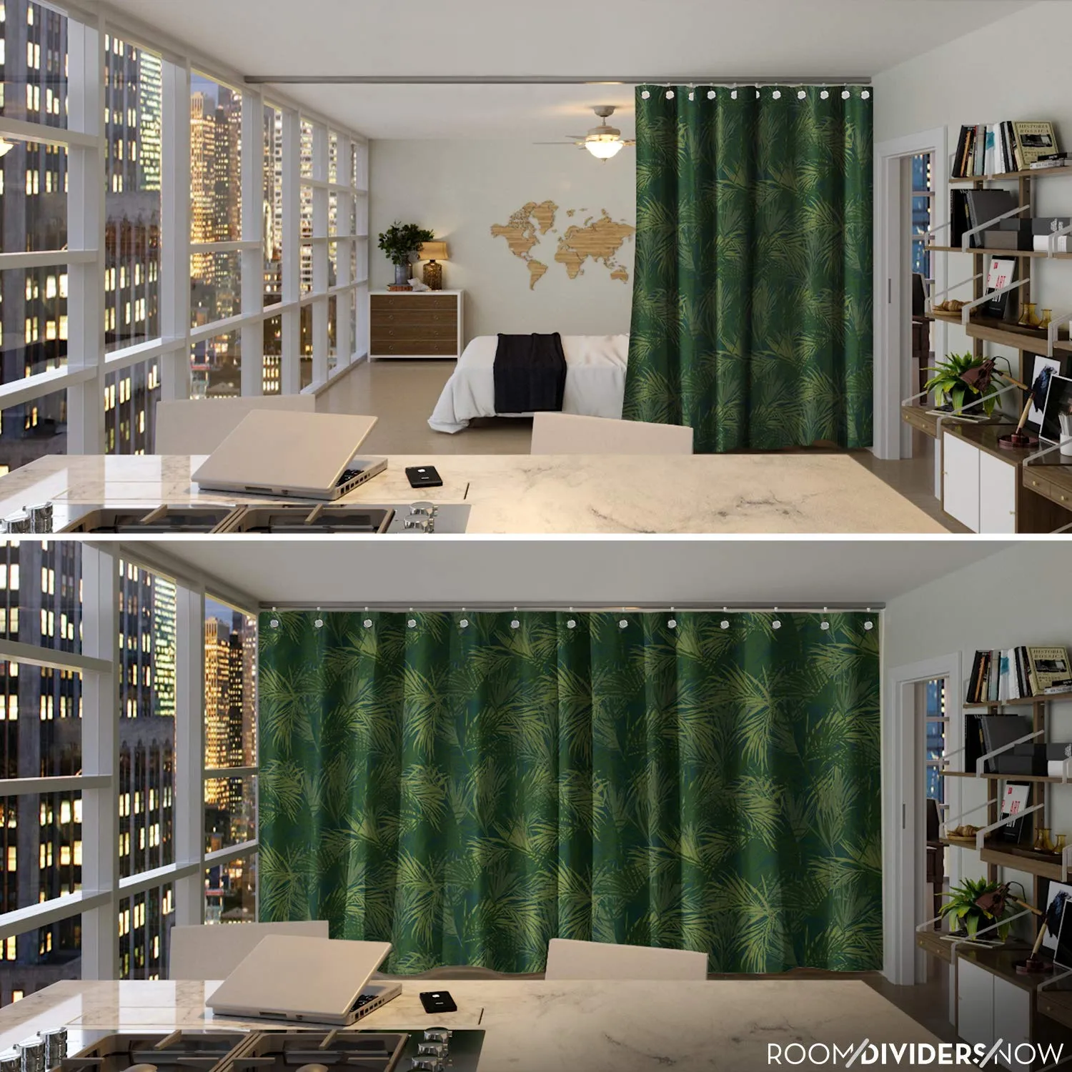 Room Divider Curtain, 9ft Tall X 15ft Wide (Jungle)  Premium