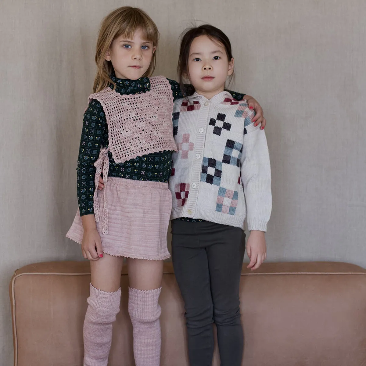 Rose Crochet Pinny Vest in Mallow by Iver & Isla