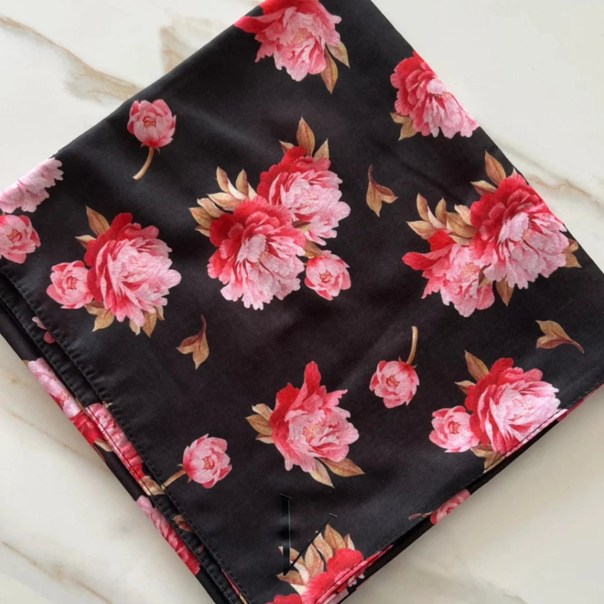 Rosey Peony Headscarf by Valeri Many Styles