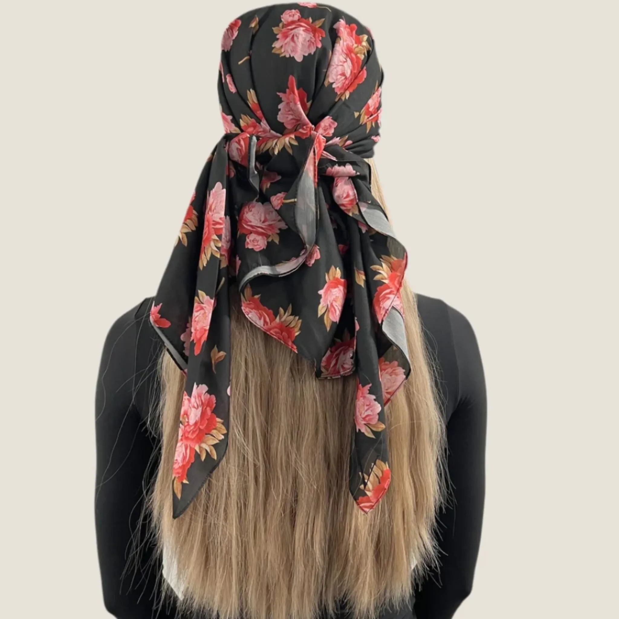 Rosey Peony Headscarf by Valeri Many Styles