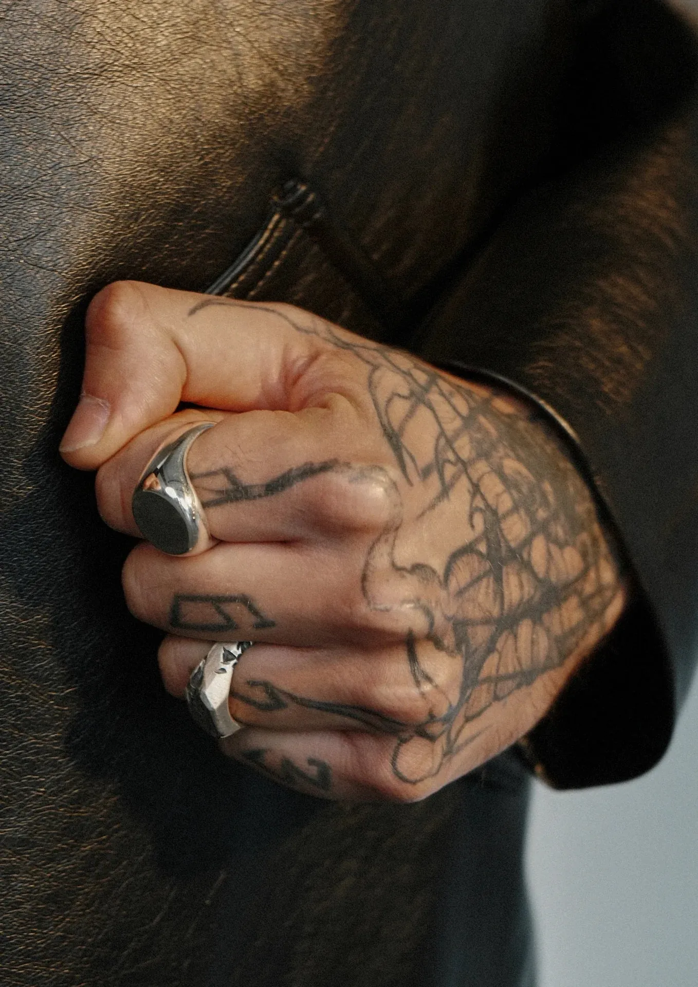 Rugged Brick Top Signet Ring