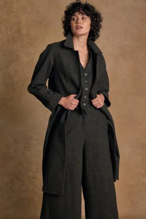 Shauna Tweed Coat - Donegal Green Fleck