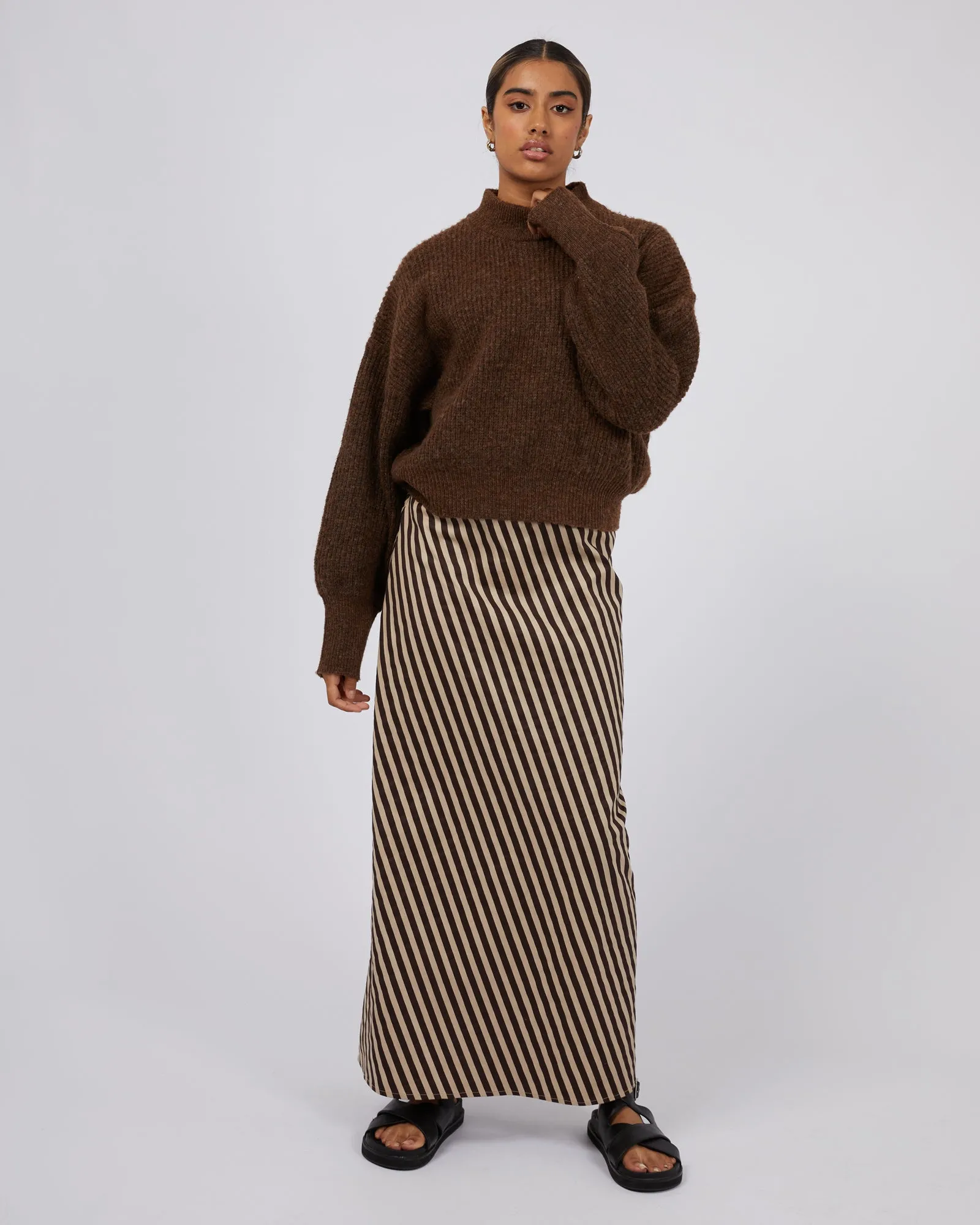 Silent Theory Reece Maxi Skirt Oatmeal