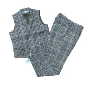 SILVER SILK: Plaid Vest Set 4511VP