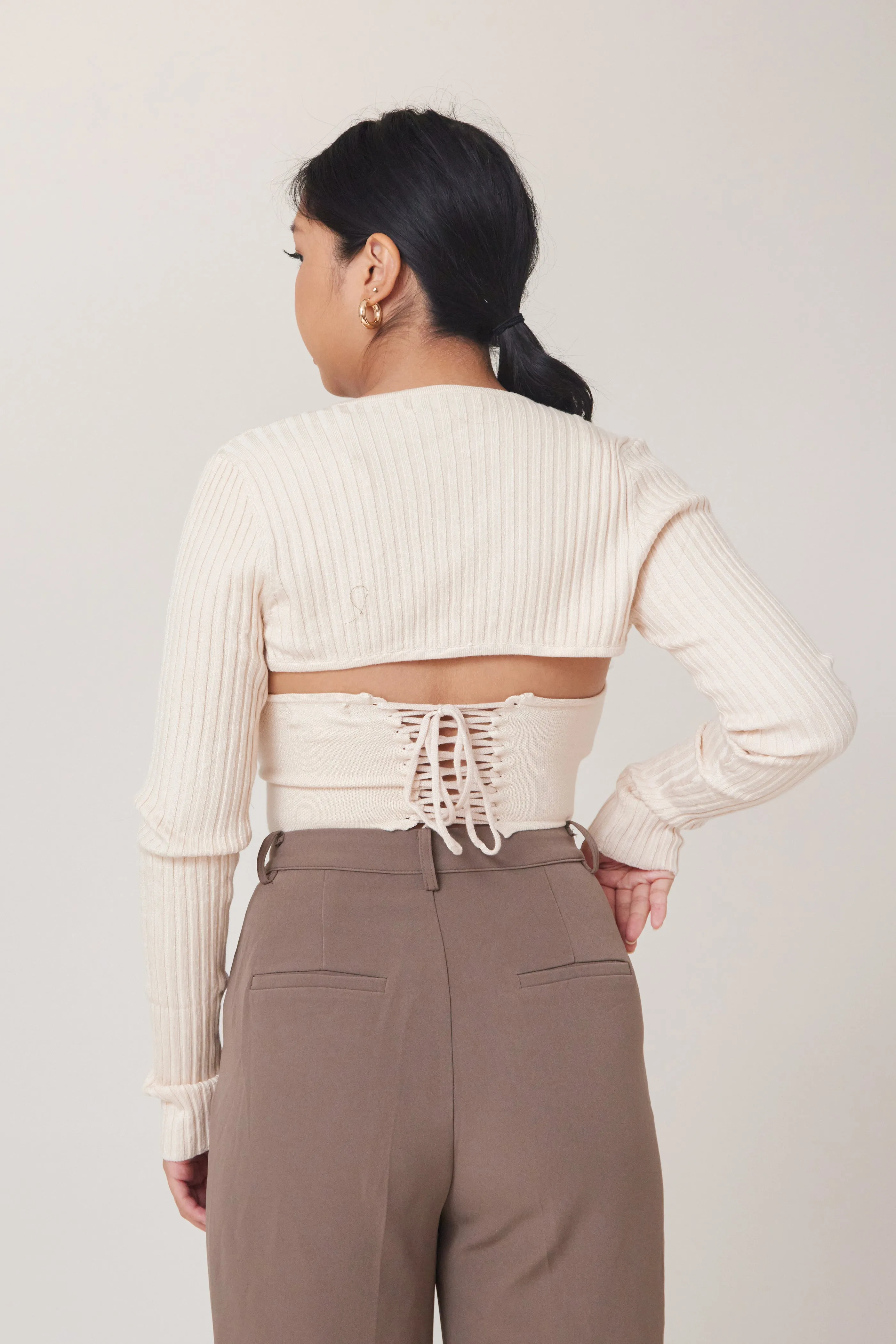 Simple Bolero Set - Cream