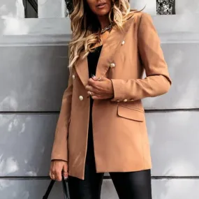 Single-breasted blazer with long sleeves - timeless elegance