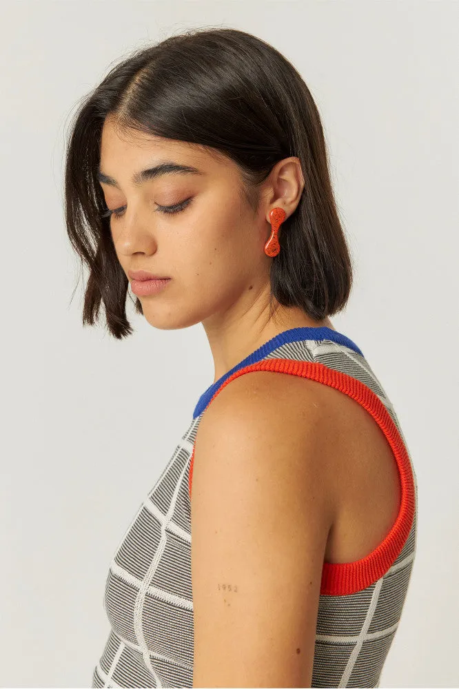 SKFK Baia Grey Checked Vest