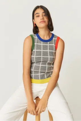SKFK Baia Grey Checked Vest