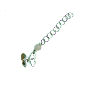 Snagless Beaded Chain Row Counter ~ Nymphalidae with Rose Quartz