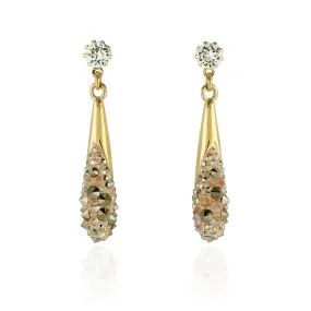 Studded Fluid Drop Earrings