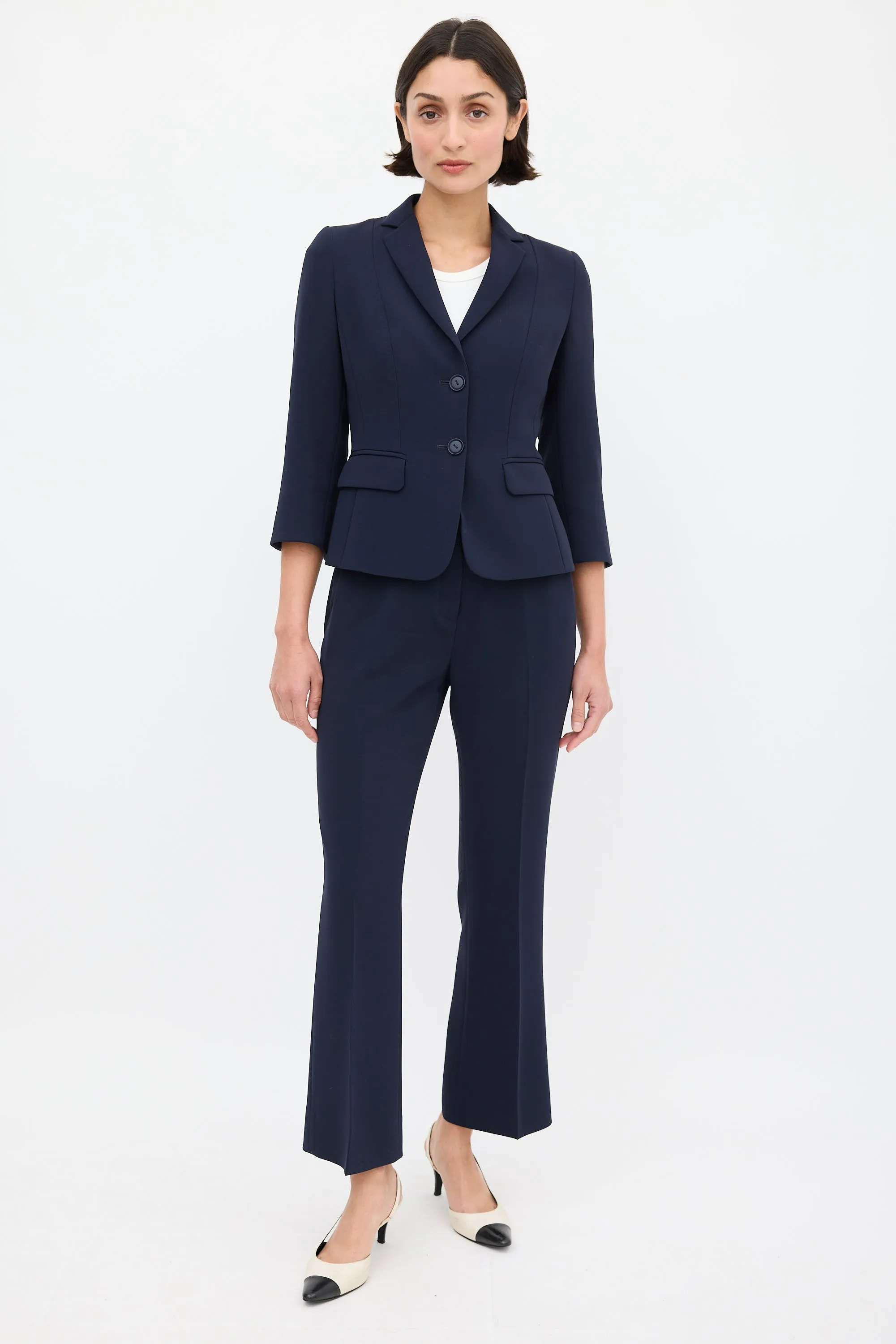 Studio Navy Cropped Suit