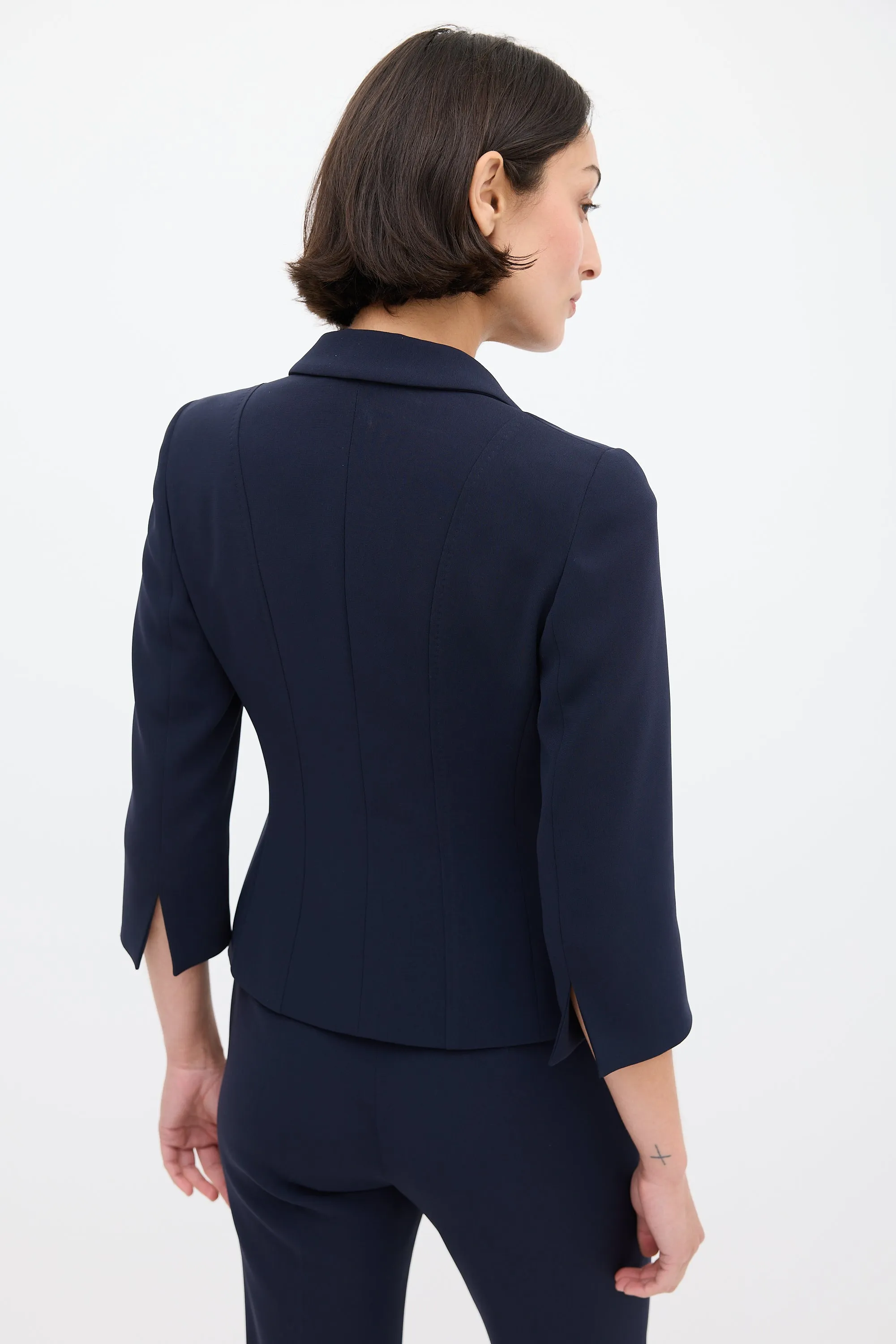Studio Navy Cropped Suit