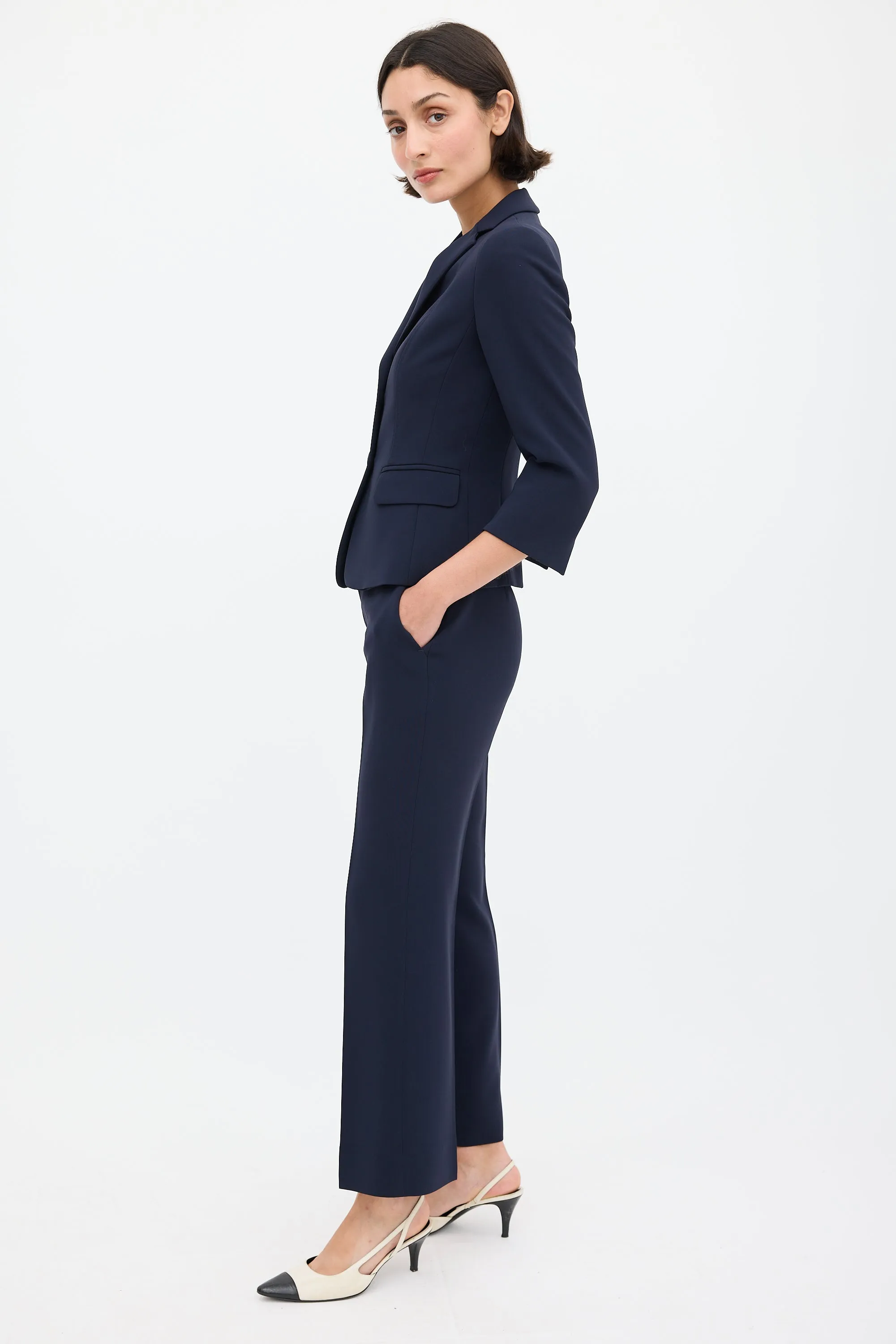 Studio Navy Cropped Suit