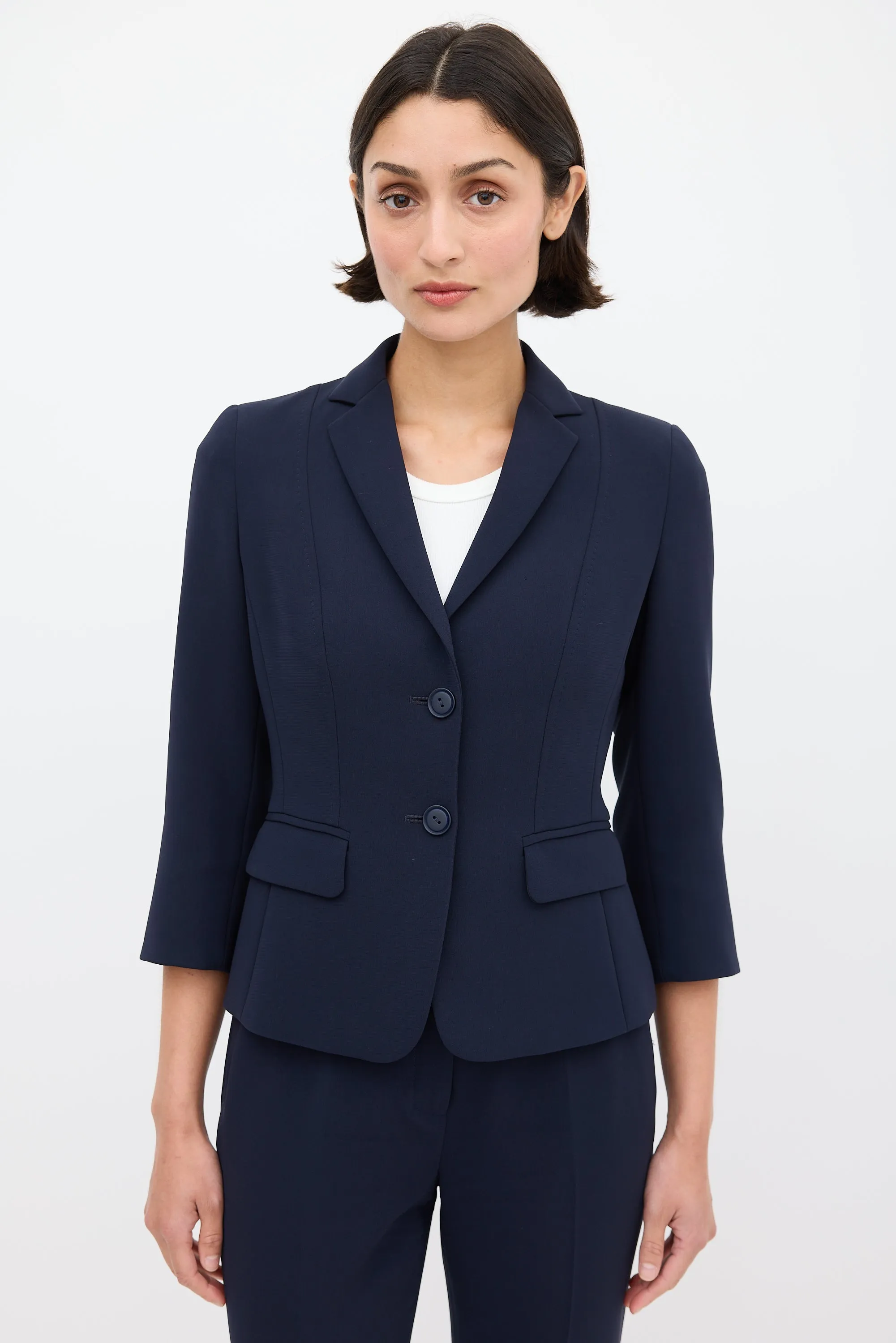 Studio Navy Cropped Suit