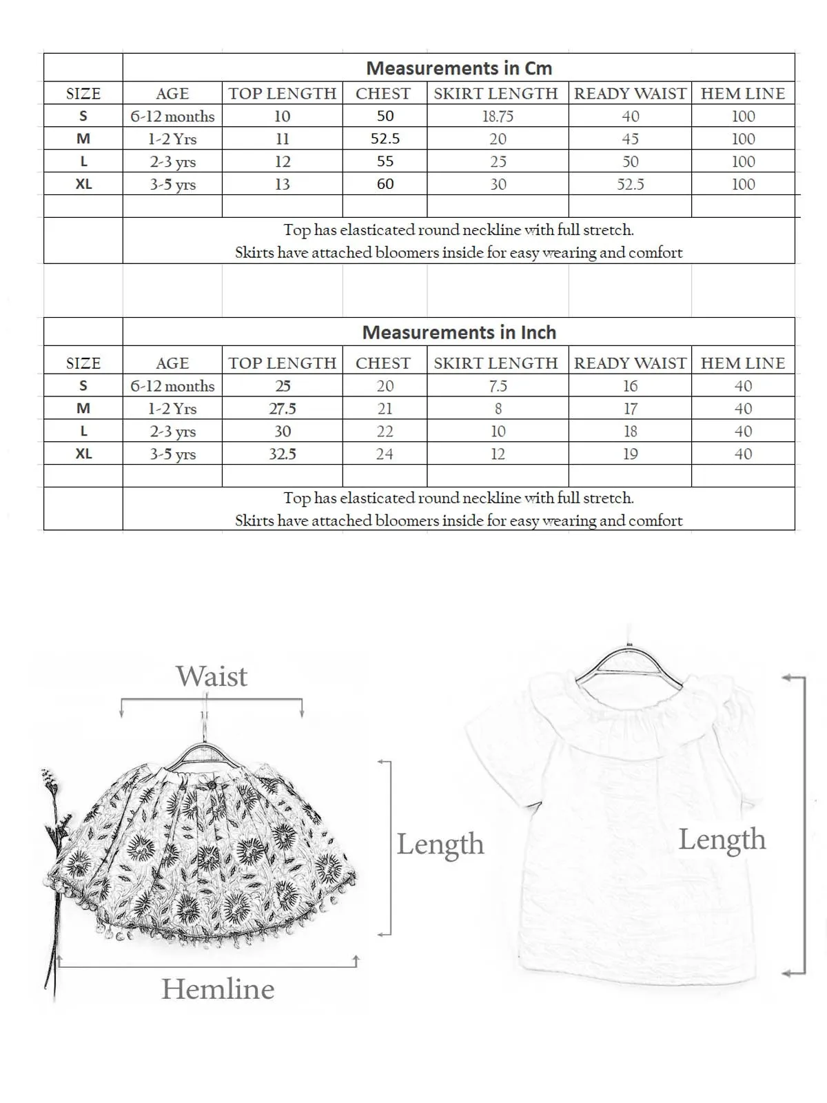 Summer Lemon Refreshing Floral Printed Baby Girl Skirt Top