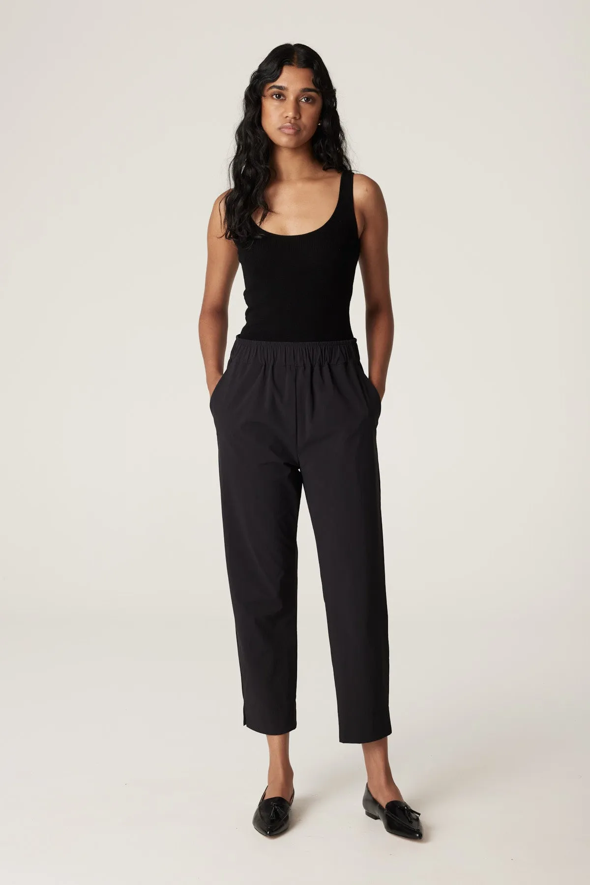Superfine Merino Singlet  - Black