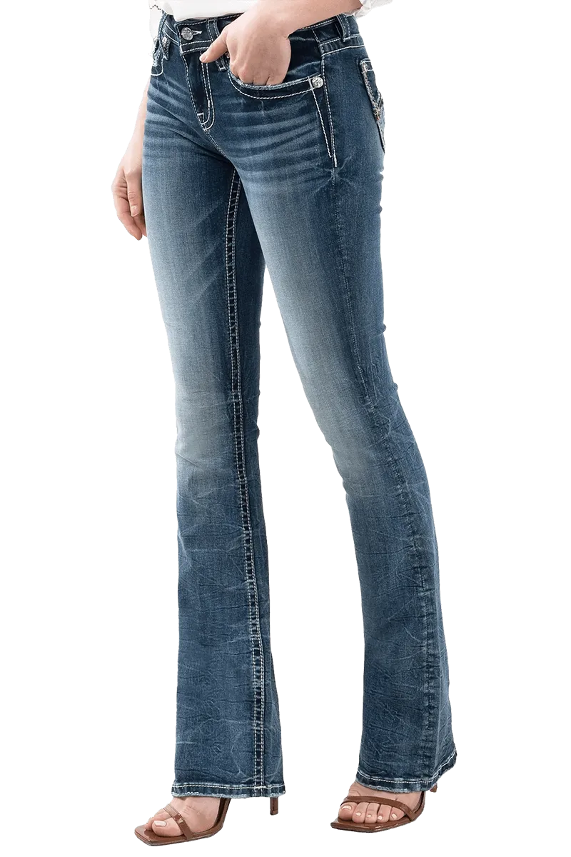 The Boot Jack Mid Rise Cut Boots Jeans